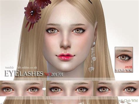 S Club Wm Ts4 Eyelashes 201701 The Sims 4 Catalog Sims 4 Cc Skin