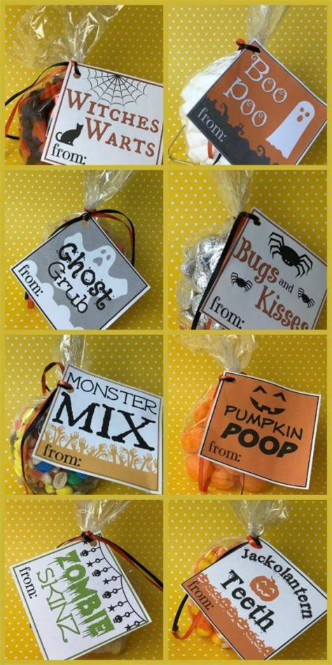 Free Printable Halloween Tags For Treat Bags Printable Halloween Tags