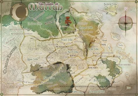 Lands Of Marrah Parchment Fantasy Map Feed The Multiverse Tiffany