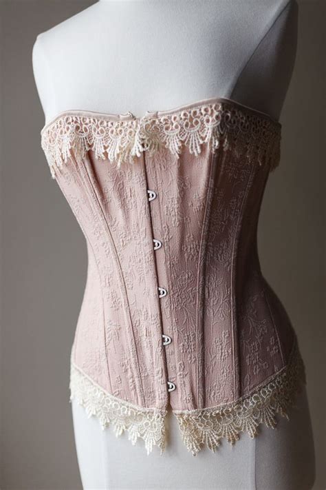 Pale Pink Corset With Lace Trim Pink Corset Soft Makeup Looks