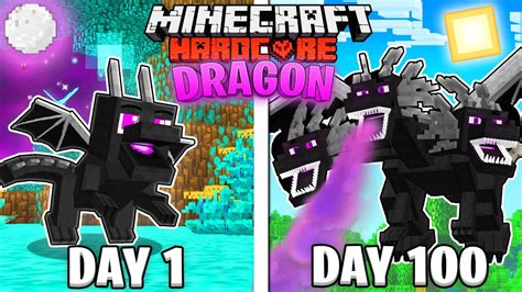 i survived 100 days as a ender dragon in hardcore minecraft youtube