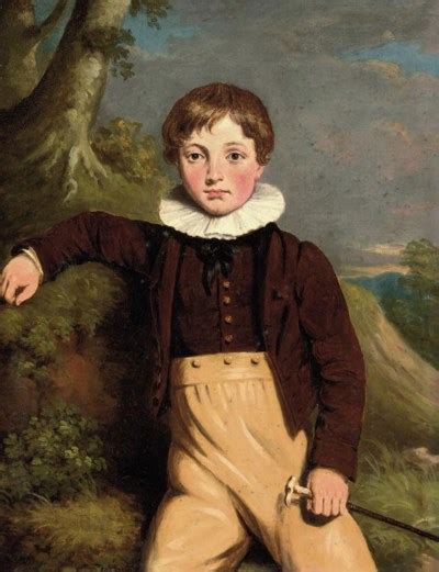 English School 19th Century Portrait Of A Boy Three Quarter Length