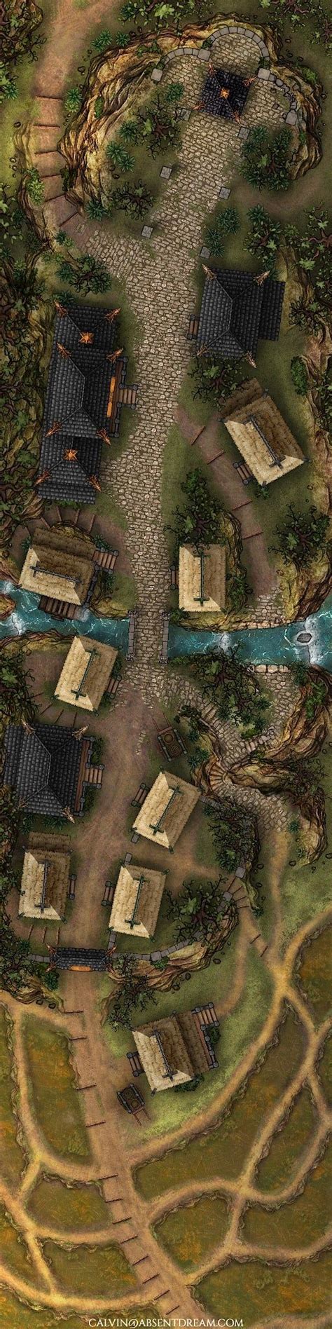 R Battlemaps The Village 32x128 Fantasy Landscape Dnd World Map