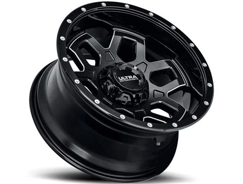 Ultra Milled Gloss Black Warlock Wheels Havoc Offroad