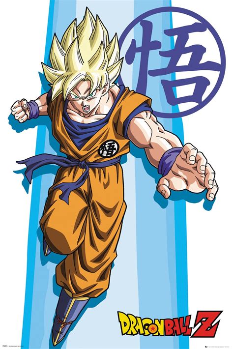 Poster Dragon Ball Z Ss Goku Panels Fp4093