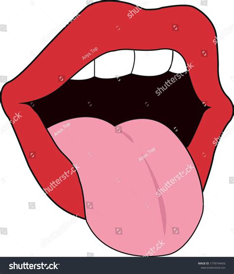 Open Mouth Tongue Vector Stock Vector Royalty Free 1778744456