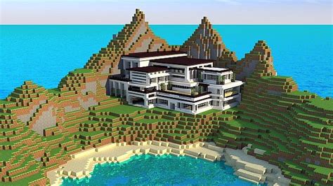 Modern Mansion Cliff Side Escape Minecraft Building Inc