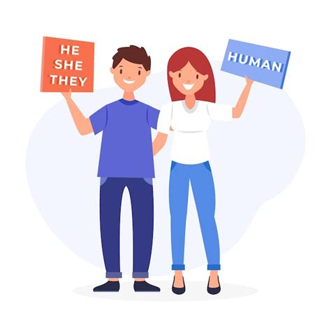 Free Vector Gender Neutral Movement Illustration With Characters