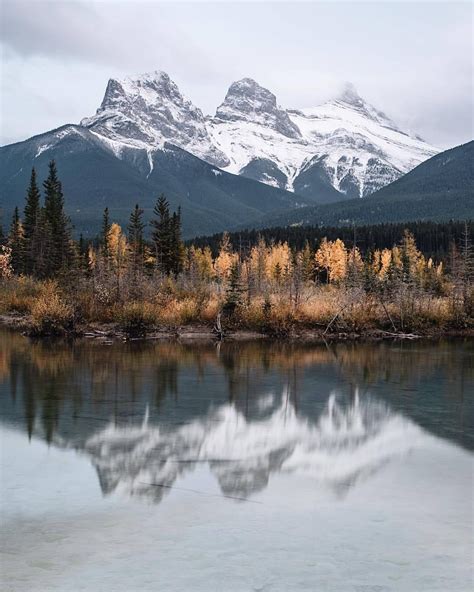 Lensblr Network Autumn The Three Sisters Canmore Alberta At