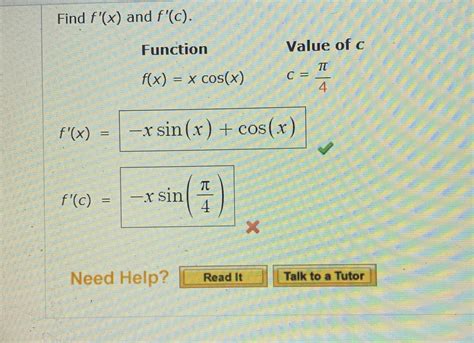 answered find f x and f c function value of… bartleby