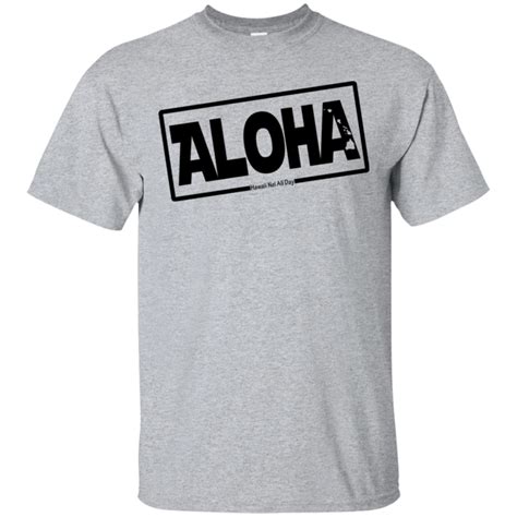 Aloha Hawai I Nei Islands Blk Ink Ultra Cotton T Shirt By Hawaii Nei