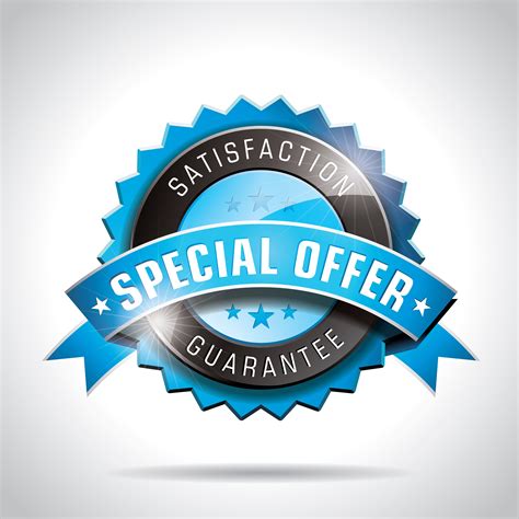 Vector Special Offer Labels Illustration With Shiny Styled Design On A