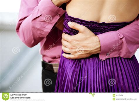 Hugs Men S Arm Around Woman S Waist Lovers In Arms Man Embrac Stock