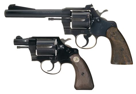 Two Colt Revolvers A Colt Officers Model Special Double Action