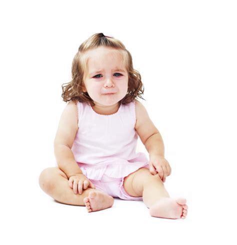 Little Girl Crawling Over White Background Stock Photo By ©luismolinero