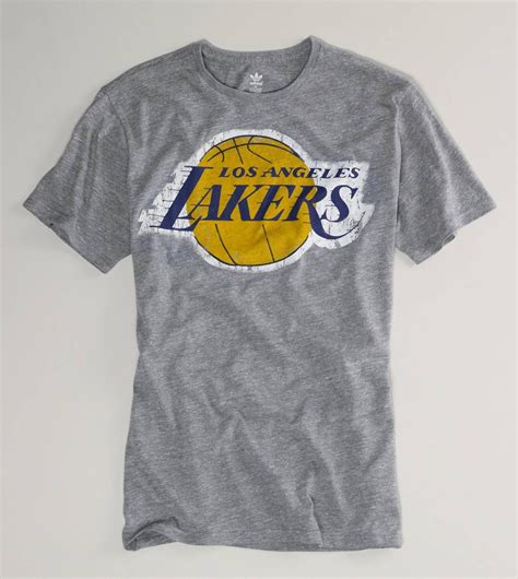 Distressed los angeles lakerslogo graphic screened on front. Los Angeles Lakers NBA T | Lakers t shirt, Los angeles ...