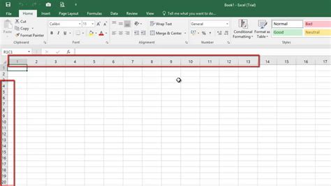 Column ionic order column ) n. Microsoft Excel Rows and Columns Labeled As Numbers ...
