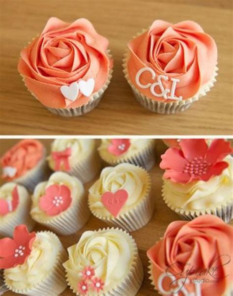 Coral Wedding Coral Wedding Cupcakes 2048514 Weddbook