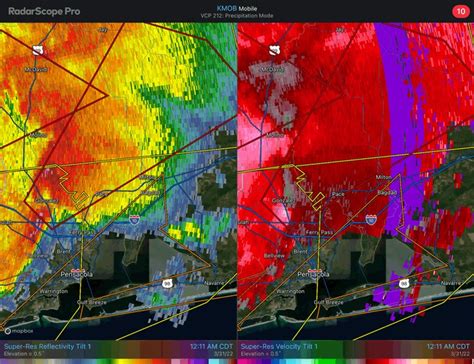 NWS Mobile On Twitter 1227am Tornado Warned Storm Moving Northeast