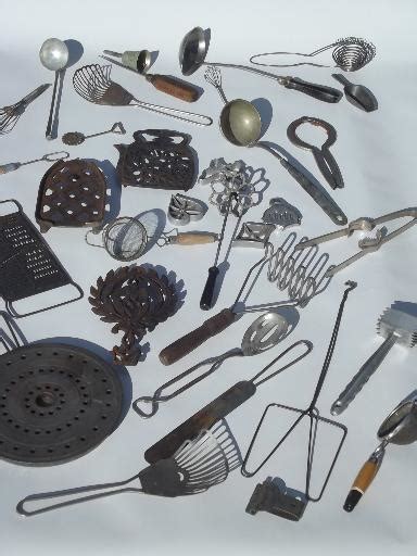 Old Antique Kitchen Tools Utensils Lot Vintage Kitchenware Collection