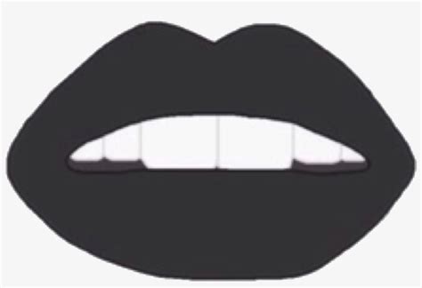Lips Mouth Teeth Black Blacklips Dark Grunge Aesthetic Cute Overlays We Heart 2048x2048 Png