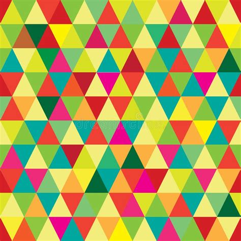 High Resolution Seamless Pattern With Abstract Geometric Colorful