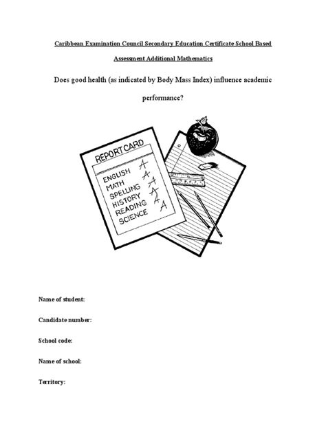 Add Maths Sba Draft 1 Overweight Body Mass Index