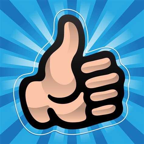 Cartoon Hand Making Positive Thumbs Up Gesture 553998 Vector Art At