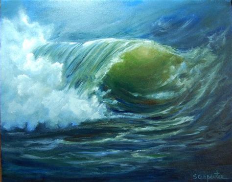 Night Ocean Wave Eye Of Wave Study Original Abstract Oil