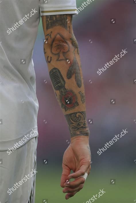 Tattooed Arm Sergio Ramos Real Madrid Editorial Stock Photo Stock