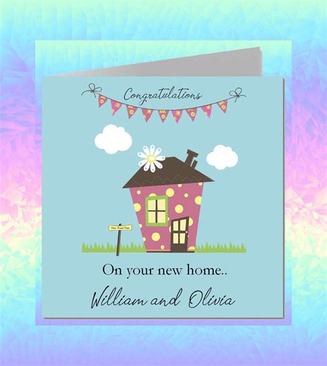 Personalised House Warming Card Handmade Moving Home Change Of Etsy