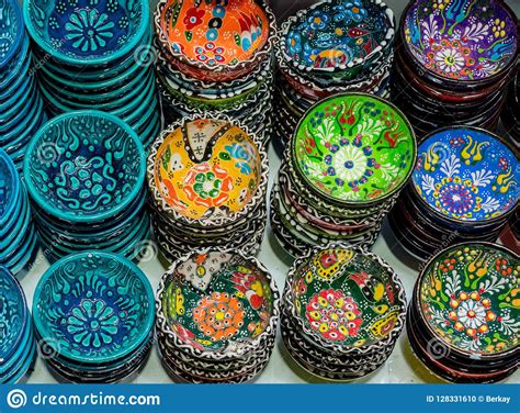 Traditional Turkish Ceramic Plates Stock Photo Image Of Porcelain
