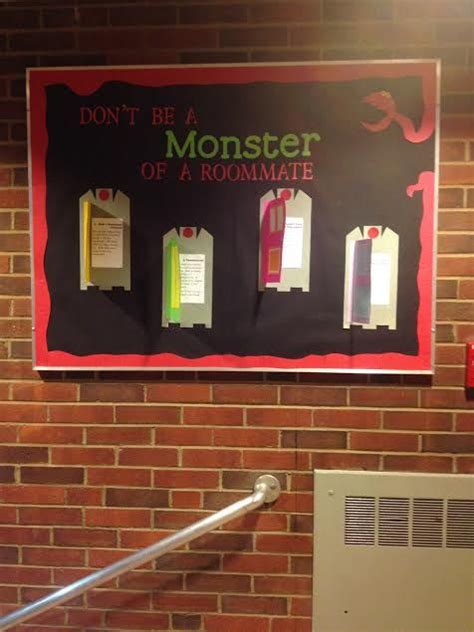 monsters inc don t be a monster of a roommate residence life ra ideas resident assistant