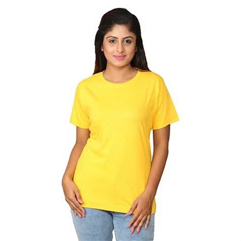 Yellow Round Neck Ladies T Shirt At Rs 295piece Jayanagar