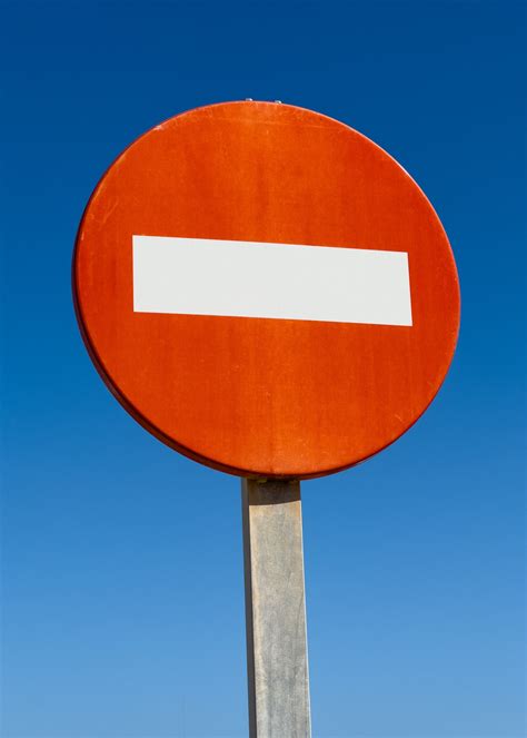 No Entry Road Sign Free Stock Photo Public Domain Pictures