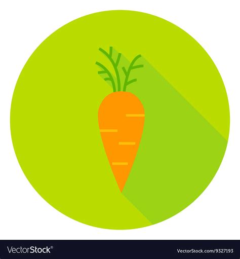 Carrot Vegetable Circle Icon Royalty Free Vector Image