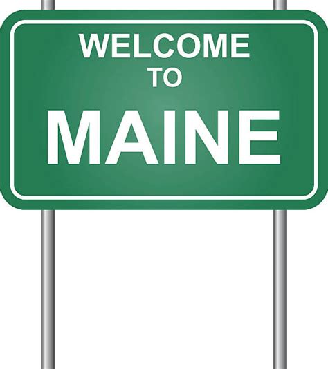 Welcome To Maine Sign Stock Vectors Istock