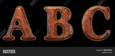 Set Leather Letters Image Photo Free Trial Bigstock