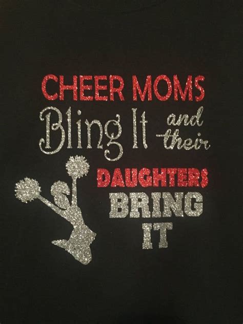 cheer moms bling it while their daughters bring it cheer tee cheer mom mom bling cheer mom