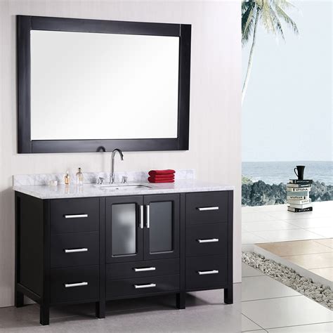 Bathroom Vanity 60 Single Sink Silkroad Exclusive 60 In Brazilian