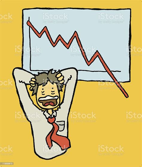 Panic Over Falling Graph Stock Illustration Download Image Now