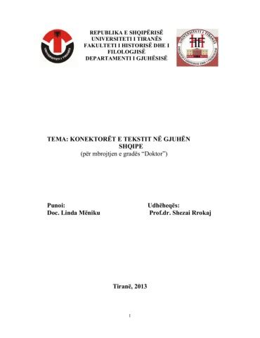 Teze doktorature Linda Mëniku Konektoret e tekstit ne Gjuhes Shqipe