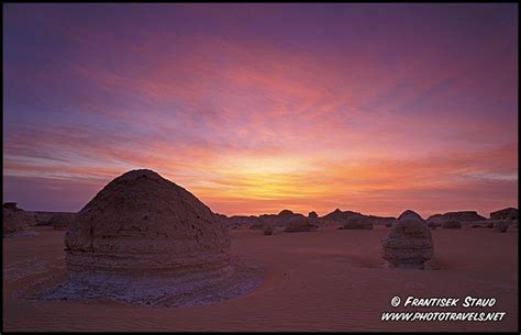 Sunset In The White Desert Egypt Egypt Natural Landmarks Monument