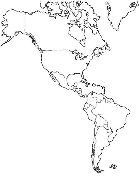 Mapa De America Para Imprimir