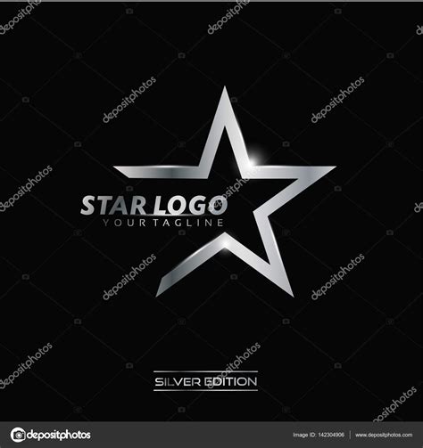 Silver Star Logo Stock Vector Image By ©yugra 142304906