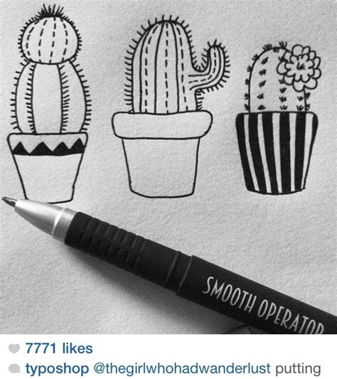 Pin By Redactedmelybsz On Tattoos Cactus Drawing Cactus Art Sharpie Art