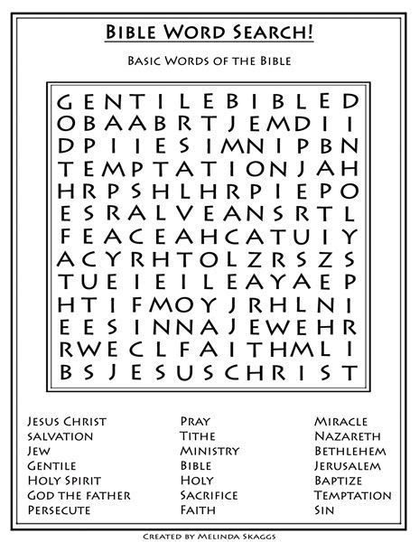 Search Results For Scripture Search Crossword Worksheet