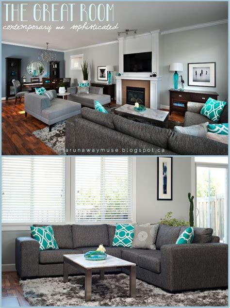 Creating A Contemporary Space Brown And Aqua Living Room Ideas