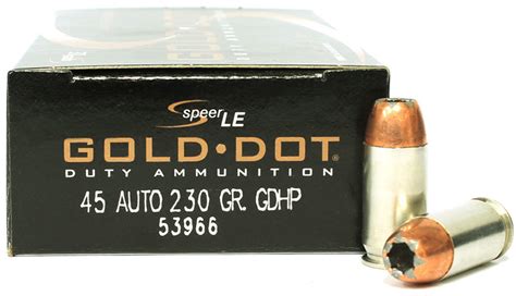 Speer Gold Dot 45 Acp 230 Grain Hollow Point Ammo 50 Rounds