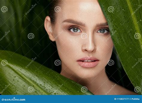 Skin Care Beautiful Woman With Natural Makeup Stock Image Image Of Clean Fresh 115837177